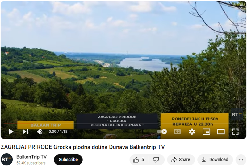 Лепоте Гроцке у „ЗАГРЉАЈУ ПРИРОДЕ“ на ТВ БалканТрип